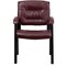 Emma and Oliver Faux Leather Executive Reception Chair with Powder Coated Frame